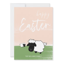 Prettig Pasen Gelukkige Schapen Illustratie