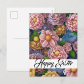 Prettig Pasen Gemengde Bloemen Bloesem Sjabloon Va (Voorkant / Achterkant)