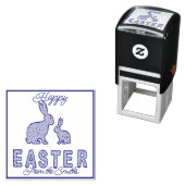 Prettig Pasen - Gestippelde konijnen Zelfinktende Stempel (In situ)
