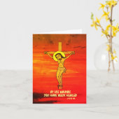 Prettig Pasen Gewenst  Kaart (Gele Bloem)