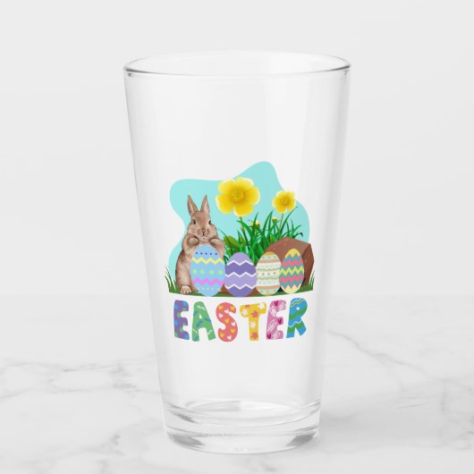 Prettig Pasen Glas (Voorkant)