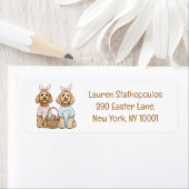 Prettig Pasen Goldendoodle Honden Etiket (Insitu)