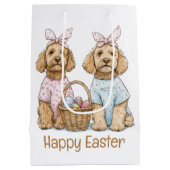 Prettig Pasen Goldendoodle Honden Medium Cadeauzakje (Achterkant)