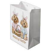 Prettig Pasen Goldendoodle Honden Medium Cadeauzakje (Achterkant Gekanteld)