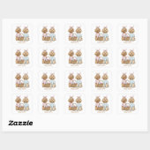 Prettig Pasen Goldendoodle Honden Vierkante Sticker (Vel)