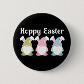 Prettig Pasen Grappige Konijn Oren Dwerg Ronde Button 5,7 Cm (Voorkant)