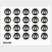 Prettig Pasen Grappige Konijnenoren Kabouter Ronde Sticker (Vel)