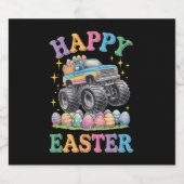 Prettig Pasen Grappige Monster Truck Verplettert E Bier Etiket (Enkel label)