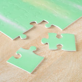 Prettig Pasen groen geel pastel grijs naam jaar Legpuzzel (Zijkant)