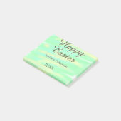Prettig Pasen groen geel pastel grijs naam jaar  Post-it® Notes (Schuin)