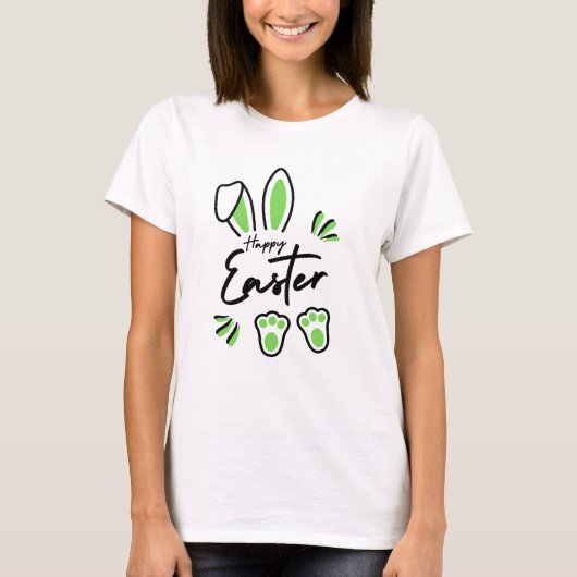 Prettig Pasen (groen) T-shirt (Voorkant)