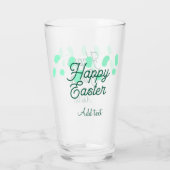 Prettig Pasen groene eieren pastel naam datum eenv Glas (Achterkant)