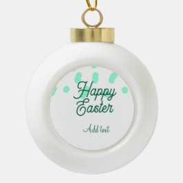 Prettig Pasen groene eieren pastel naam datum eenv Keramische Bal Ornament