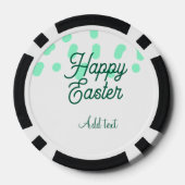 Prettig Pasen groene eieren pastel naam datum eenv Poker Chips (Achterkant)