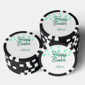 Prettig Pasen groene eieren pastel naam datum eenv Poker Chips (Opstapeling)