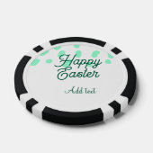 Prettig Pasen groene eieren pastel naam datum eenv Poker Chips (Enkel)