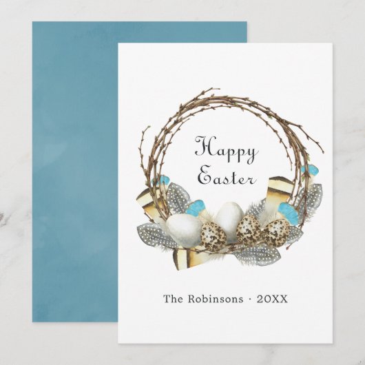 Prettig Pasen Groet Feestdagenkaart (Voorkant / Achterkant)