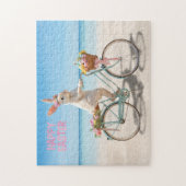 Prettig Pasen Hilton Head Island Fiets op het Stra Legpuzzel (Verticaal)