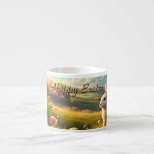 Prettig Pasen in een lentelandschap Espresso Kop