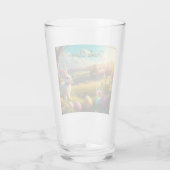 Prettig Pasen in een lentelandschap Glas (Achterkant)