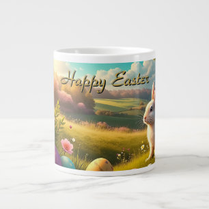 Prettig Pasen in een Lentelandschap Grote Koffiekop