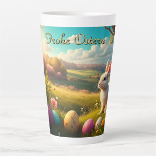 Prettig Pasen in een lentelandschap Latte Mok