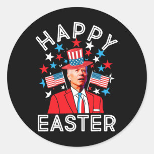 Prettig Pasen Joe Biden 4 juli Herdenkingsdag Onaf Ronde Sticker