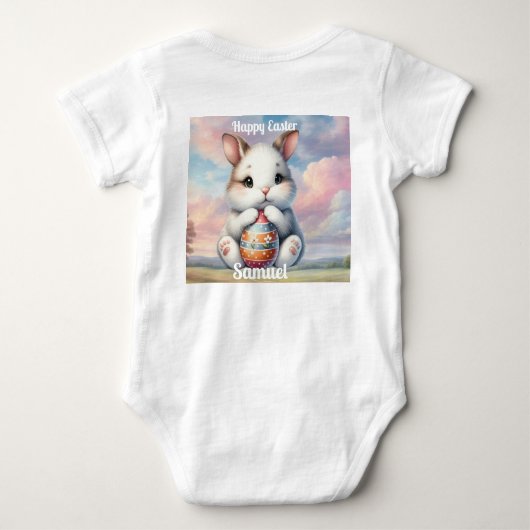 Prettig Pasen Jongen Romper (Achterkant)