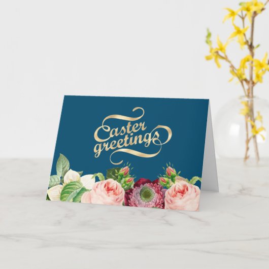 Prettig Pasen Kaart (Gele Bloem)