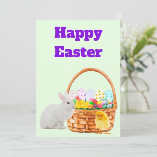 Prettig Pasen kaart (Staand voorkant)