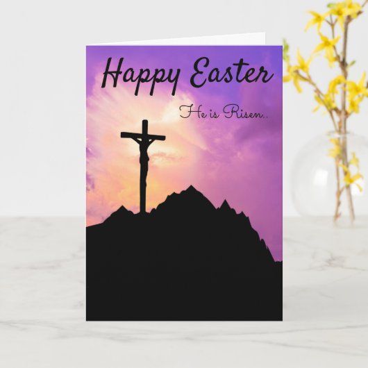 Prettig Pasen Kaart (Gele Bloem)