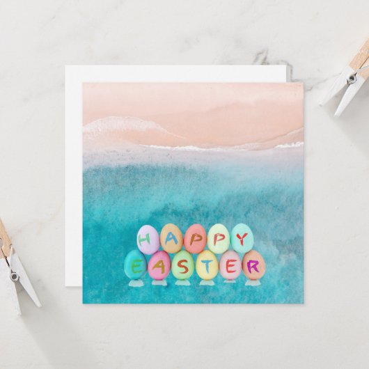 Prettig Pasen kaart (Voorkant / Achterkant in situ)