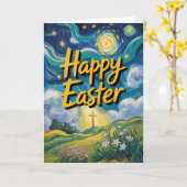 Prettig Pasen Kaart | Christelijke Religieuze Bulk (Gele Bloem)