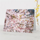 "Prettig Pasen" Kersenbloesem Wenskaart Kaart (Gele Bloem)