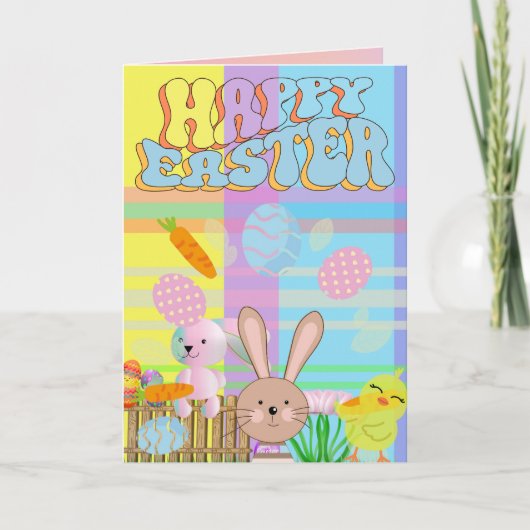 Prettig Pasen Kinderen Notitiekaartje (Voorkant)