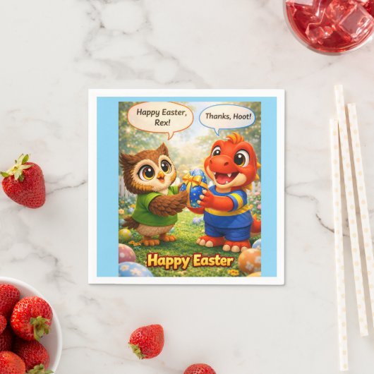 Prettig Pasen kinderfeest servetten (Insitu)