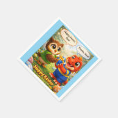Prettig Pasen kinderfeest servetten (Hoek)