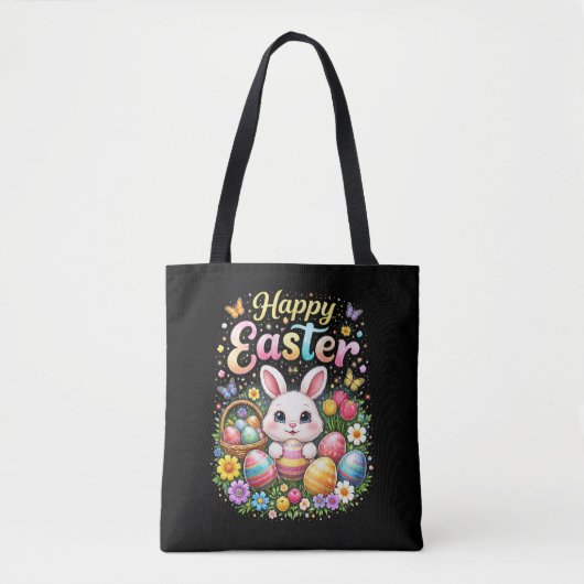 Prettig Pasen Klein Konijn Tote Bag (Voorkant)