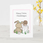 Prettig Pasen, kleindochter Kaart (Gele Bloem)