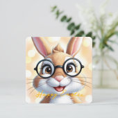 Prettig Pasen knuffel Konijn  Feestdagenkaart (Staand voorkant)