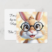 Prettig Pasen knuffel Konijn  Feestdagenkaart (Voorkant / Achterkant)