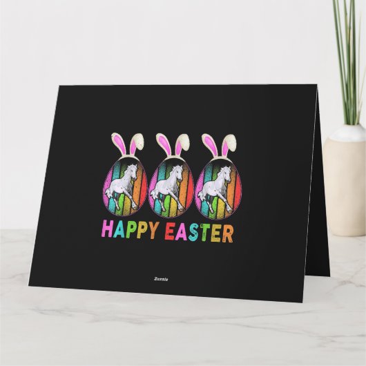 Prettig Pasen Knuffel Konijn Paard Boer Liefhebber Kaart (Achterkant)
