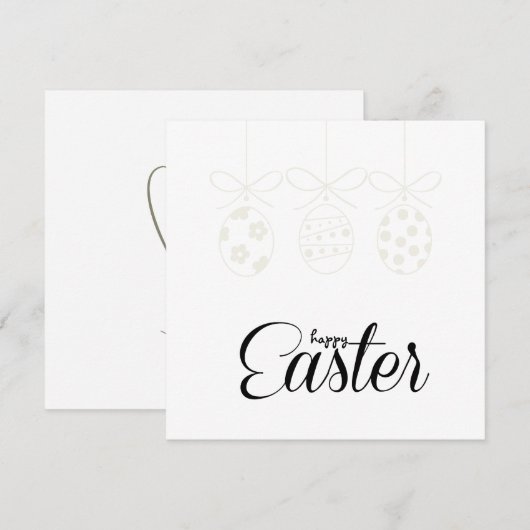 Prettig Pasen Knuffel Konijn Paaseieren Jacht Mini Feestdagenkaart (Voorkant / Achterkant)