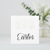 Prettig Pasen Knuffel Konijn Paaseieren Jacht Mini Feestdagenkaart (Staand voorkant)