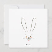 Prettig Pasen Knuffel Konijn Paaseieren Jacht Mini Feestdagenkaart (Achterkant)