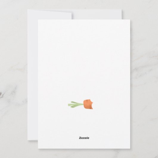 Prettig Pasen Knuffel Konijn Wortel Vakantiegroetk Feestdagenkaart (Achterkant)