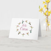 Prettig Pasen Kolibries Kaart (Gele Bloem)