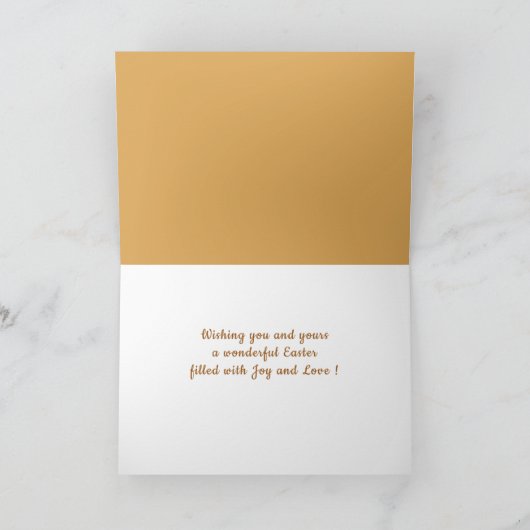 Prettig Pasen | Konijn Baby Kuiken met Wilgentak Feestdagen Kaart (Binnen)