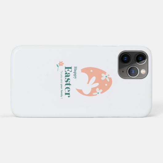 Prettig Pasen – Konijn & Ei Bloemendesign Case-Mate iPhone Case (Achterkant (horizontaal))