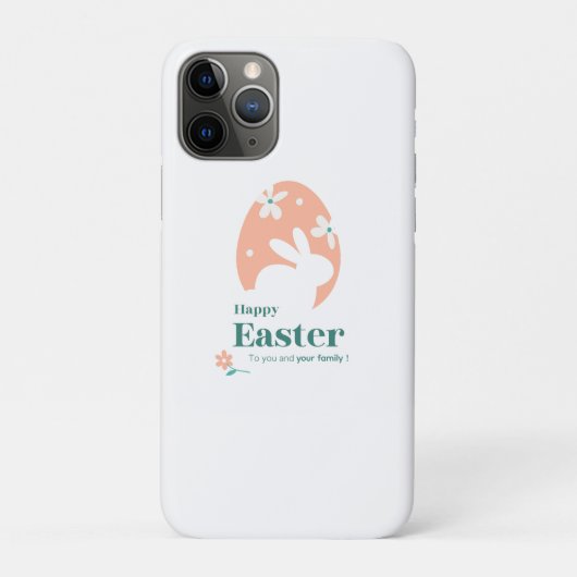 Prettig Pasen – Konijn & Ei Bloemendesign Case-Mate iPhone Case (Achterkant)